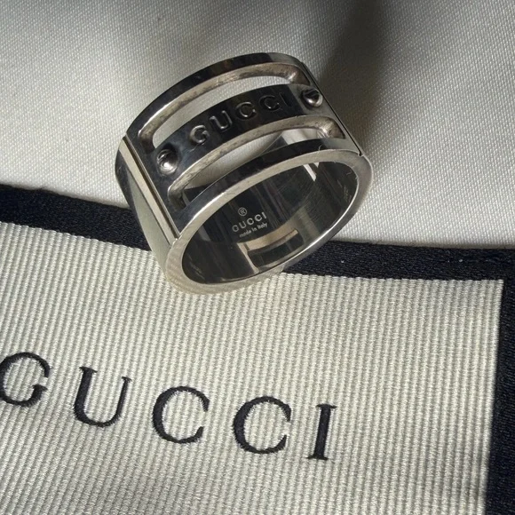 Authentic GUCCI - Ring - 925 silver size 7.75 with box and COA. - Picture 10 of 12